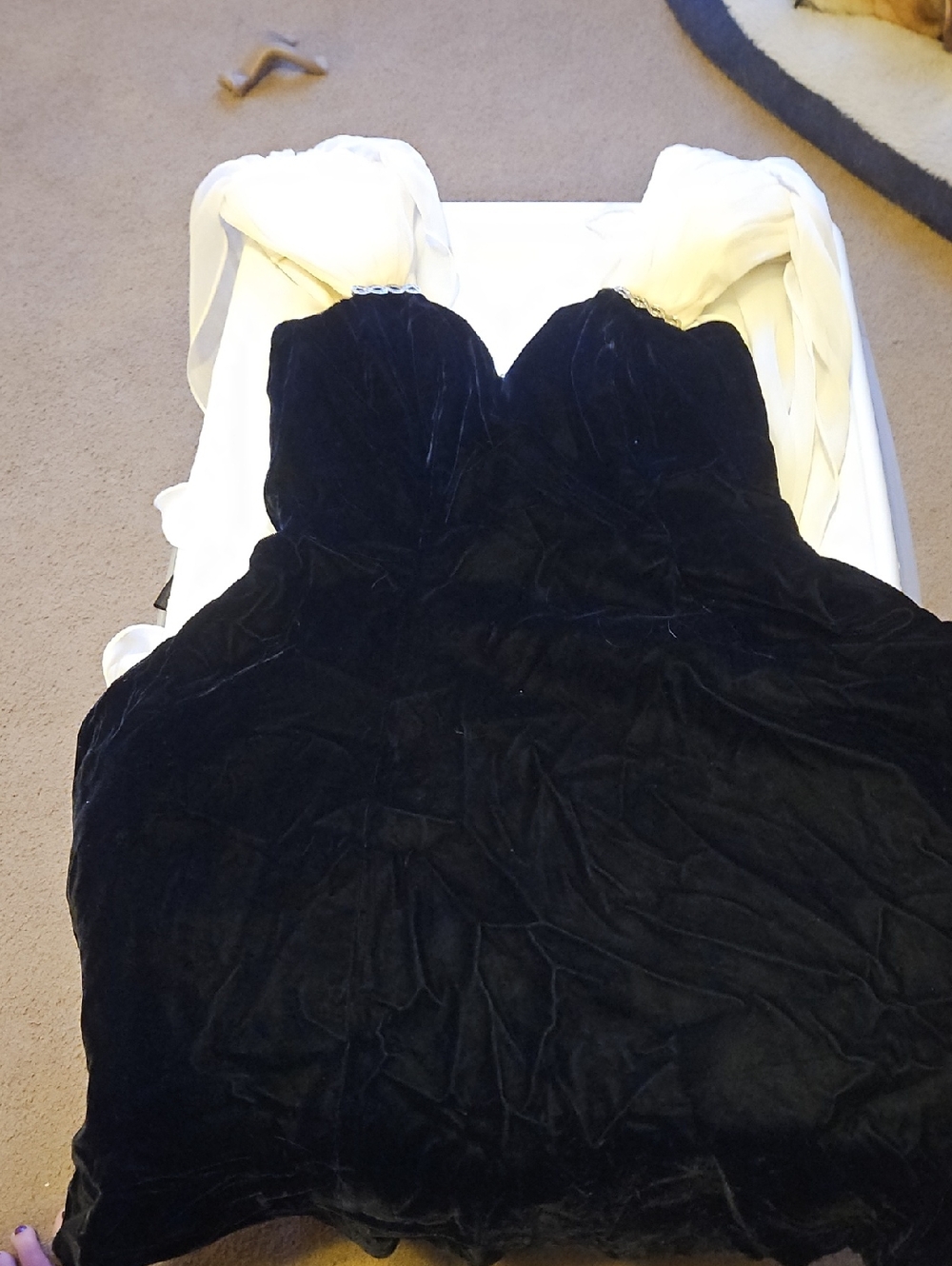 Elegant Black Velvet Dress